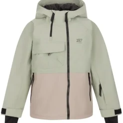 2117 of Sweden Kidden skijakke/skibukser sæt, junior, lysegrøn/beige