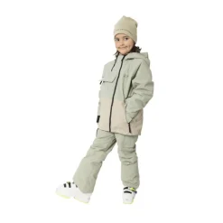 2117 of Sweden Kidden skijakke/skibukser sæt, junior, lysegrøn/beige