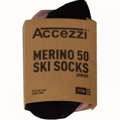 Accezzi Merino 50, skistrømper, dame, 2 par, lyserød