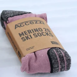 Accezzi Merino 50, skistrømper, dame, lyserød