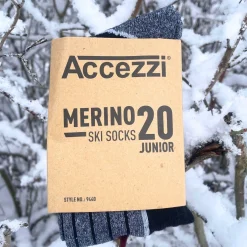 Accezzi Merino 20, skistrømper, junior, sort