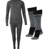 Accezzi merino skiundertøj + 2 par merino skistrømper, dame