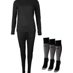 Accezzi skiundertøj + 3 par Coolmax skistrømper, dame