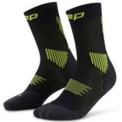 CEP Core Run Socks Mid Cut 5.0, løbestrømper, herre, sort/grøn
