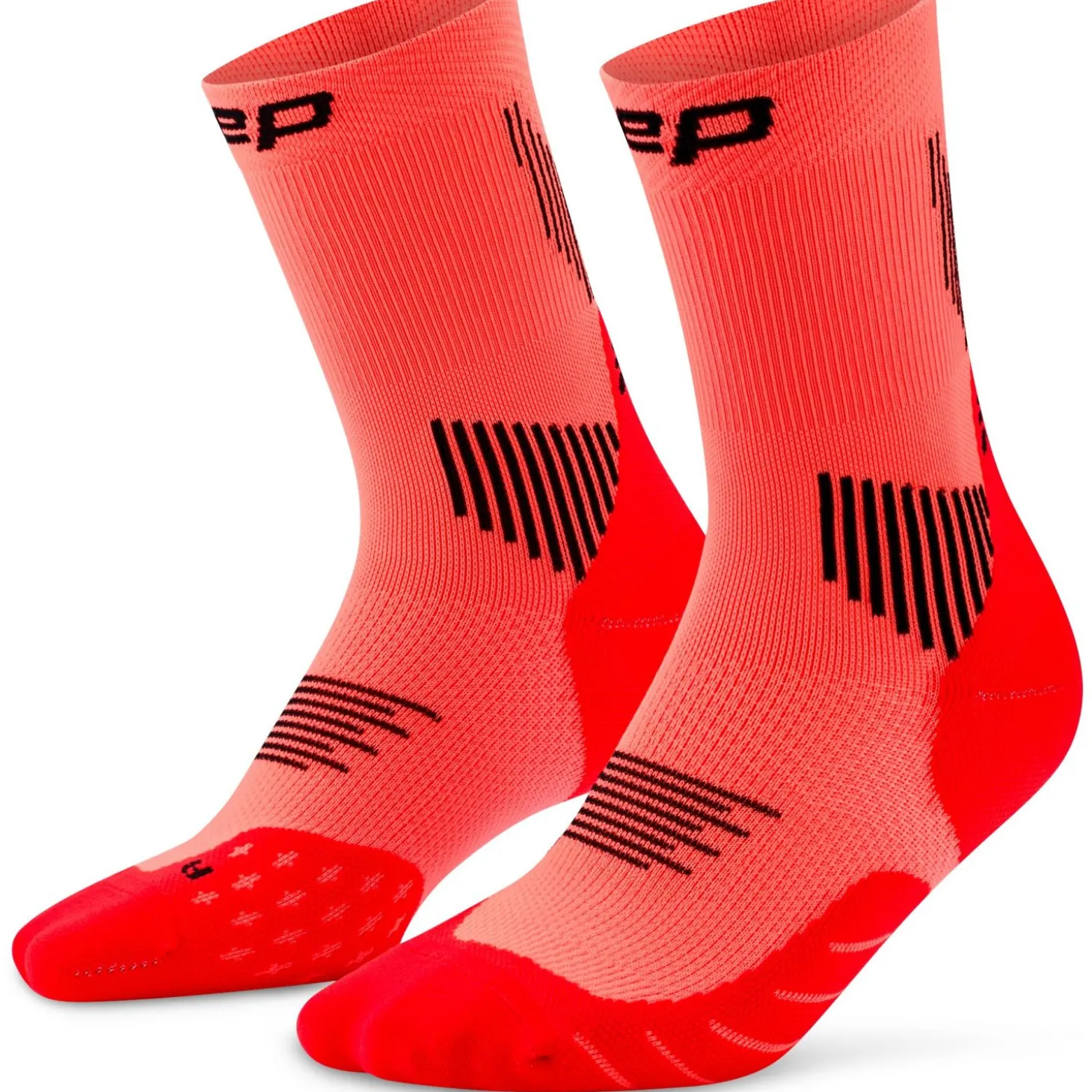 CEP Core Run Socks Mid Cut 5.0, løbestrømper, herre, neon
