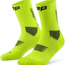 CEP Core Run Socks Mid Cut 5.0, løbestrømper, herre, lime