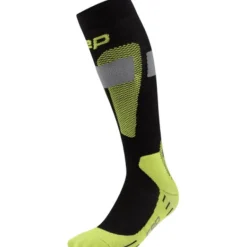 CEP Ski Merino Socks Tall 3.0, skistrømper, dame, sort/gul
