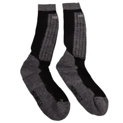 Helios Merino One 60, skistrømper, 2 par, sort