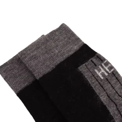 Helios Merino One 60, skistrømper, 2 par, sort