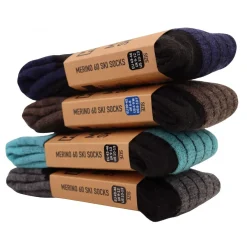 Helios Merino One 60, skistrømper, 2 par, navy