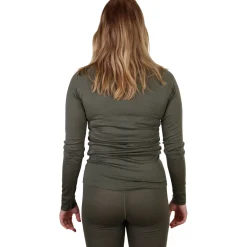 Helios Merino One skiundertøjssæt, dame, grøn