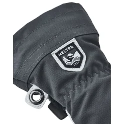 Hestra Army Leather Heli Ski, 3-finger skihandsker, junior, grå