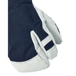 Hestra Army Leather Heli Ski, 3-finger skihandsker, junior, navy