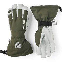 Hestra Army Leather Heli Ski, skihandsker, grøn