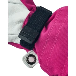 Hestra Army Leather Heli Ski, skihandsker, junior, pink