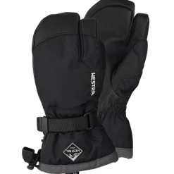 Hestra Gauntlet 3-finger skihandsker, junior, sort