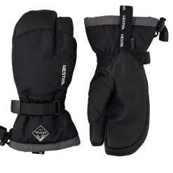 Hestra Gauntlet 3-finger skihandsker, junior, sort