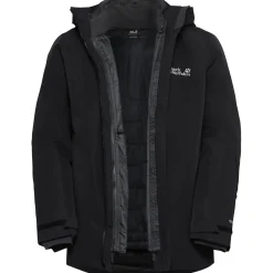 Jack Wolfskin Flowline 3in1, skijakke, herre, sort