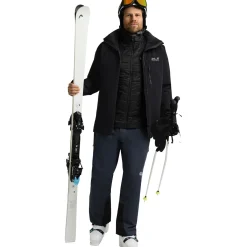 Jack Wolfskin Flowline 3in1, skijakke, herre, sort