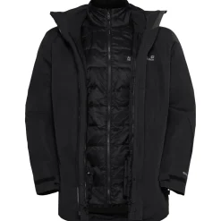 Jack Wolfskin Flowline 3in1, skijakke, herre, sort