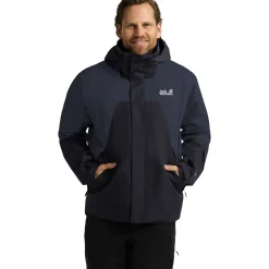 Jack Wolfskin Flowline 2L Ins, skijakke, herre, mørkeblå