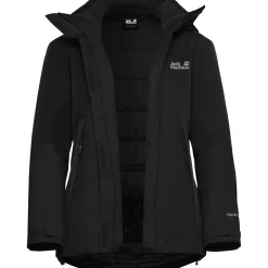 Jack Wolfskin Flowline 2L Ins, skijakke, dame, sort