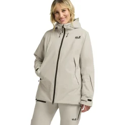 Jack Wolfskin Flowline Pro 2L Ins, skijakke, dame, beige