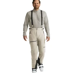 Jack Wolfskin Flowline Pro 2L Ins, skibukser, herre, beige