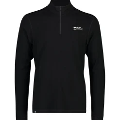 Mons Royale Cascade Merino Base Layer 1/4 Zip, skiundertrøje, herre, sort