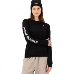 Mons Royale Yotei Merino Classic, skiundertrøje, dame, sort