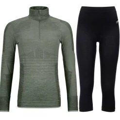 Ortovox 230 Competition 1/2 zip / 3/4 pant, sæt, dame, grå/sort
