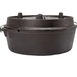 Petromax Dutch Oven FT12, flat, Støbejernsgryde, sort