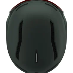 Salomon Driver Pro Sigma, skihjelm med visir, mørkegrøn