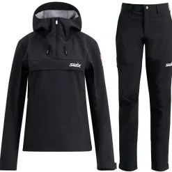Swix Fjell skalbukser/anorak sæt, dame, sort