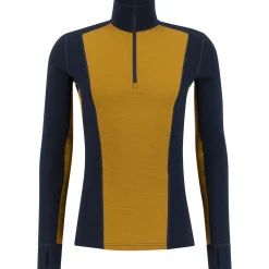 Ulvang Peak Map Half Zip, skiundertrøje, herre, mørkeblå/cathay spice
