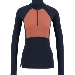 Ulvang Peak Map Half Zip, skiundertrøje, dame, mørkeblå/lyserød