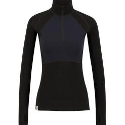 Ulvang Peak Map Half Zip, skiundertrøje, dame, sort/mørkeblå