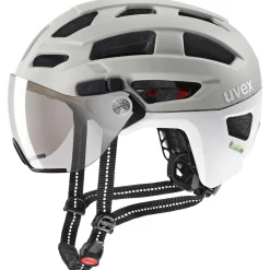 Uvex finale visor, cykelhjelm, lysegrå/hvid