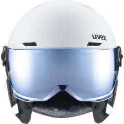 Uvex Rocket JR Visor, skihjelm med visir, junior, hvid