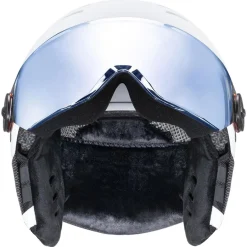 Uvex Rocket JR Visor, skihjelm med visir, junior, hvid