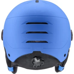 Uvex Rocket JR Visor, skihjelm med visir, junior, blå