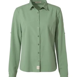 Vaude Rosemoor LS Shirt IV, vandreskjorte, dame, grøn